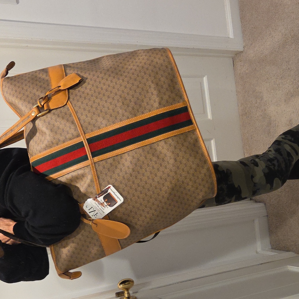 GUCCI Highly Collectable 1990s Micro GG Canvas Travel Tote- ULTRA RARE treasure
